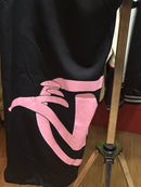Calça Sarja Minus Two Preto Logo Rosa - Pronta Entrega