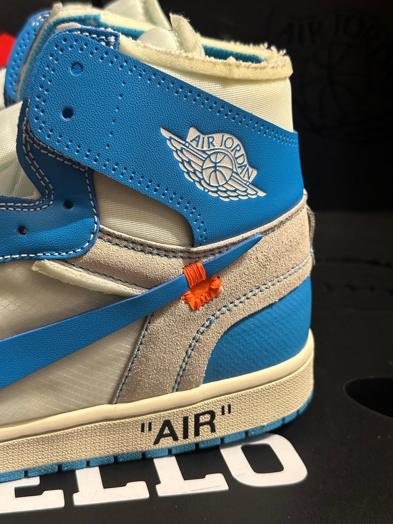 Tênis Nike  Air Jordan 1 High X Off White University Blue - Pronta Entrega