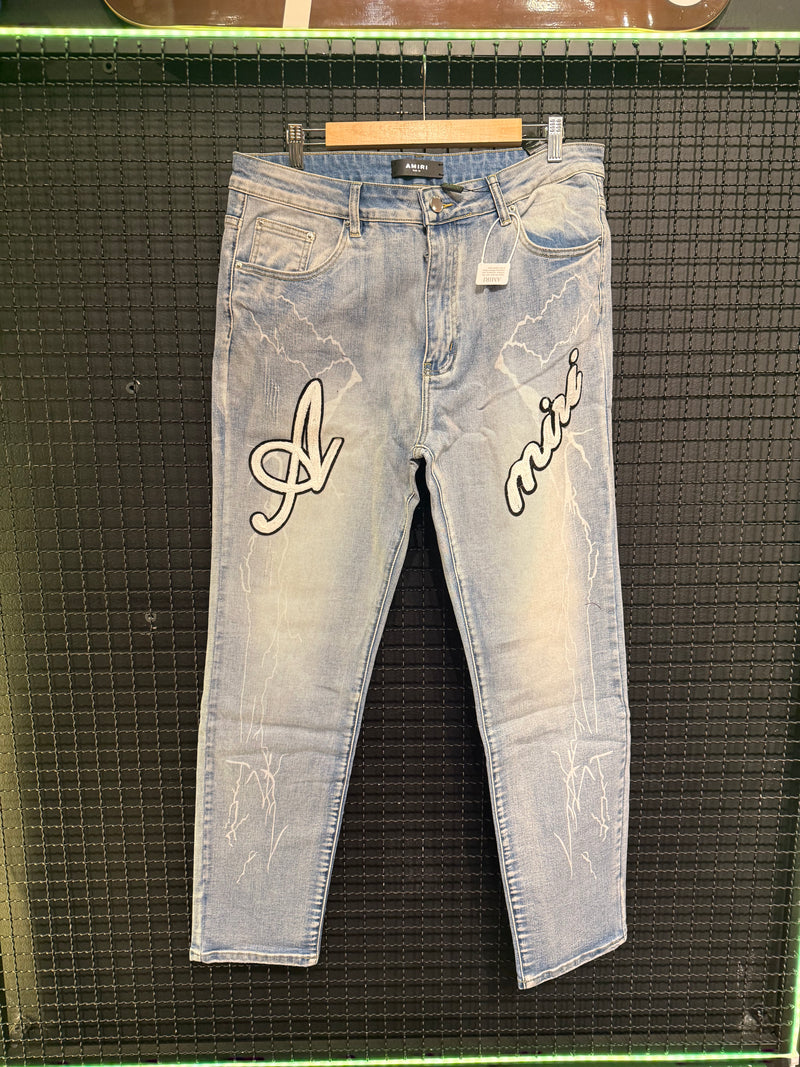 Calça Jeans Amiri Lightining - Pronta Entrega