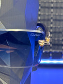 Óculos Cartier 66543XZ Gold Lente Blue - Pronta Entrega