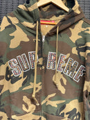 Supreme®/b.b. Simon® Zip Up Hooded Sweatshirt Woodland Camo - Pronta Entrega