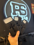Case Chrome Hearts para Iphone Courino Preto- Pronta Entrega