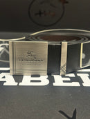 Cinto Burberry Black Fivela Silver 120 CM  - Pronta Entrega