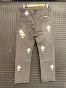 Calça Jeans Escura Chrome Hearts White Cruz - Pronta Entrega