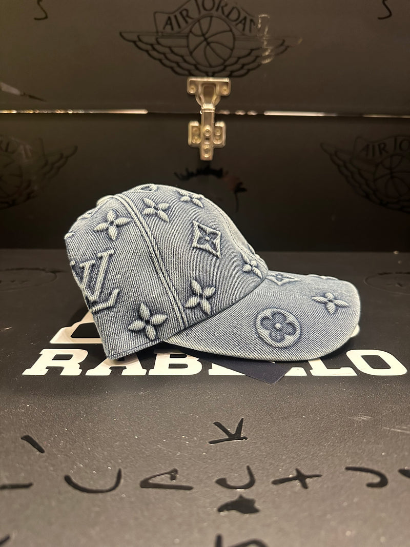 Boné Louis Vuitton Jeans Blue Aba Curva - Pronta Entrega