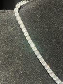 Corrente Riviera Cravejada Pingente Star Em Zicornia Cubica Prata 45 CM - Pronta Entrega