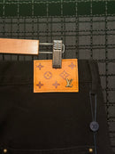 Calça Louis Vuitton Jeans Monogram Detail Carpenter Denim Black - Pronta Entrega