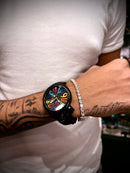 Relógio Gaga Milano Preto Emborrachado - Pronta Entrega