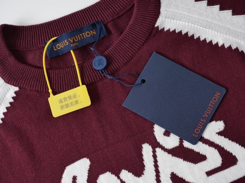 Camiseta Louis Vuitton Short-Sleeved Cotton Intarsia Crewneck - Encomenda
