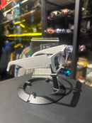 Óculos Palm Angels Retangular Branco Lente Preto - Pronta Entrega