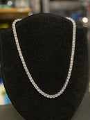 Colar Slim Cravejado Ice Zircônia Prata 55 CM - Pronta Entrega