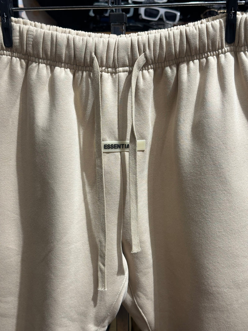 Calça Moletom Essentials “Fear Of God” Creme Com Punho - Pronta Entrega
