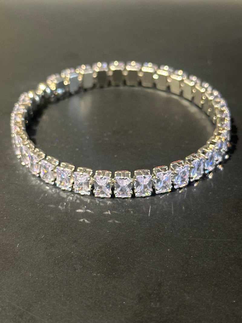 Pulseira Prata Em Zicornia Cúbica - Pronta Entrega