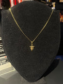 Corrente Cartier Banhada Pingente Cruz Com Capa 30 CM - Pronta Entrega