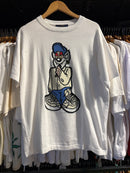 Camiseta Louis Vuitton LV23 Bordado Oversized Branca - Pronta Entrega