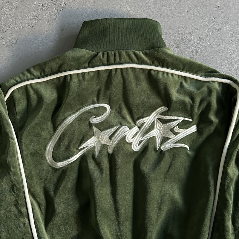 Conjunto Corteiz VVS Velour Jacket Green - ENCOMENDA