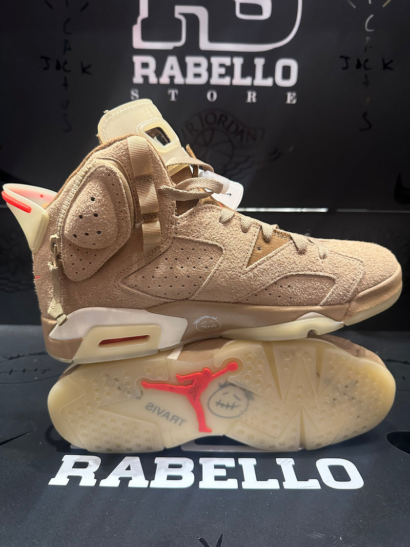 Tênis Nike Air Jordan 6 Retro X Travis Scott British Khaki - Pronta Entrega