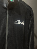 Jaqueta Corteiz VVS Velour Jacket Black - Pronta Entrega