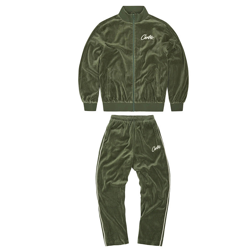 Conjunto Corteiz VVS Velour Jacket Green - ENCOMENDA