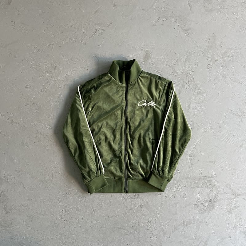 Conjunto Corteiz VVS Velour Jacket Green - ENCOMENDA