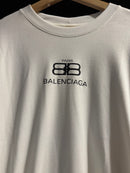 Camiseta Balenciaga ‘Slide Oversized’ Branca - Pronta Entrega