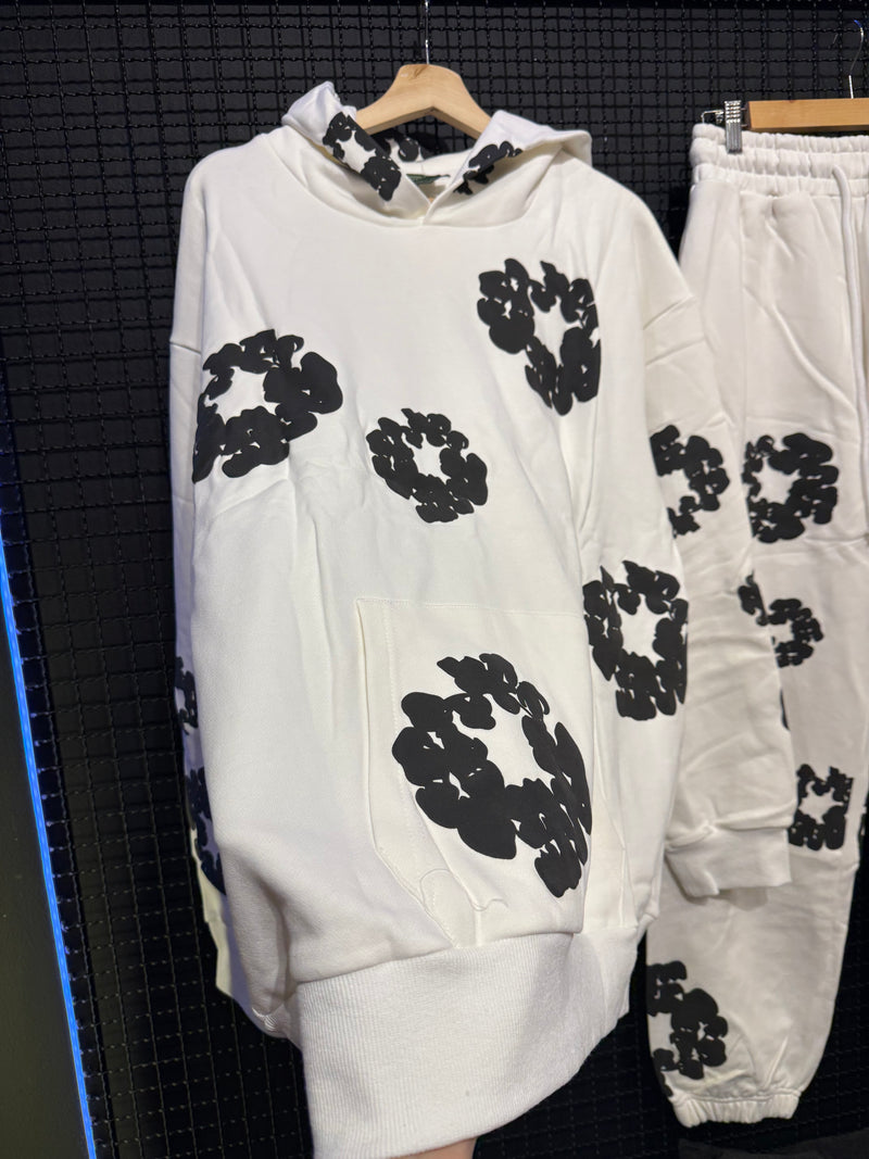 Conjunto Denim Tears White Black Moletom + Calça - Pronta Entrega