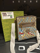 Bolsa Gucci Carteiro Transversal Disney Donald Duck Bege - Pronta Entrega