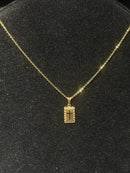 Corrente Banhada Pingente Cruz 25 CM - Pronta Entrega