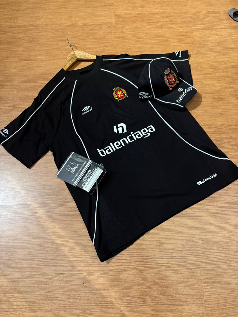Camiseta Balenciaga Football Series 2024 Black - Pronta Entrega