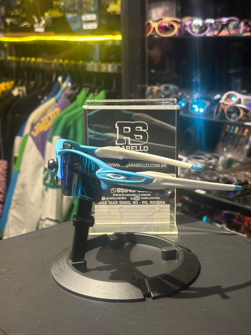 Óculos Oakley Flak 2.0 White Blue Beta Lente Azul - Pronta Entrega
