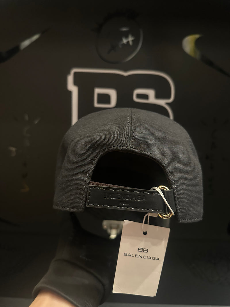 Boné Balenciaga Preto Aba Curva - Pronta Entrega