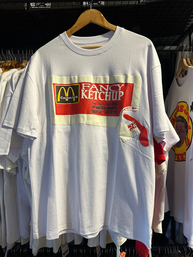Camiseta TRAVIS SCOTT CACTUS JACK x MC DONALD’S Branco - Pronta Entrega