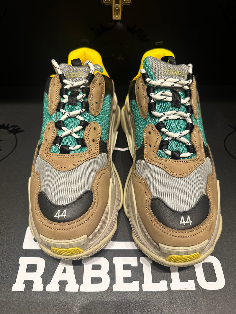 Tênis Balenciaga Triple S Beige Green Yellow - Pronta Entrega
