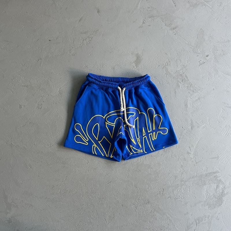Conjunto Shorts Synaworld Azul/Amarelo - Encomenda