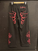 Calça Moletom Ed Hardy Dragon Black Red - Pronta Entrega
