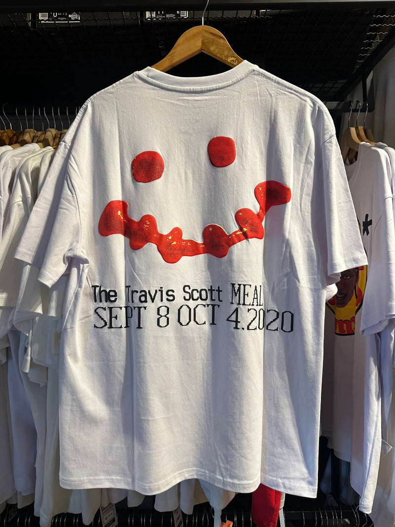 Camiseta TRAVIS SCOTT CACTUS JACK x MC DONALD’S Branco - Pronta Entrega