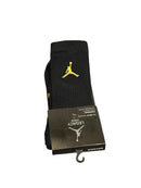 Meia Nike Air Jordan Cano Alto Black/Gold - Pronta Entrega