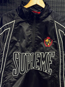 Conjunto Jaqueta Supreme Satin Piping Pullover Black - Pronta Entrega