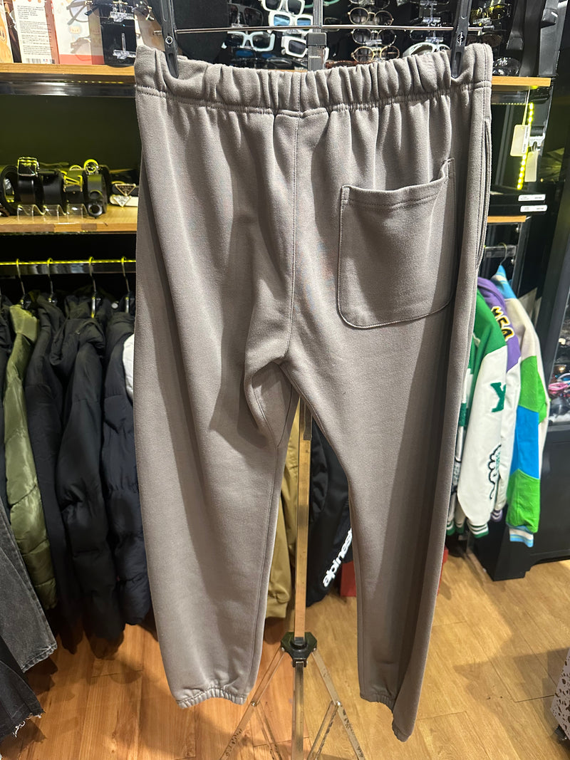 Calça Moletom Essentials “Fear Of God” Cinza Com Punho - Pronta Entrega
