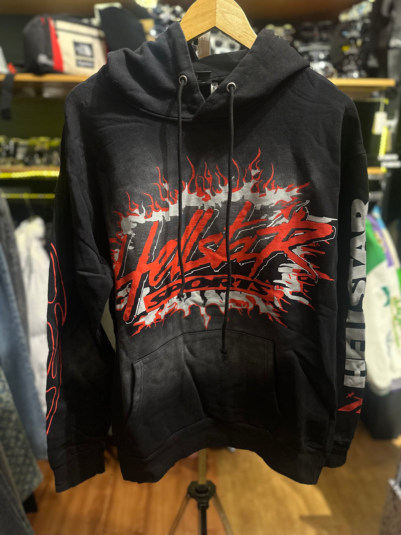 Moletom com Gorro Hellstar Records Future Flame Preto - Pronta Entregar