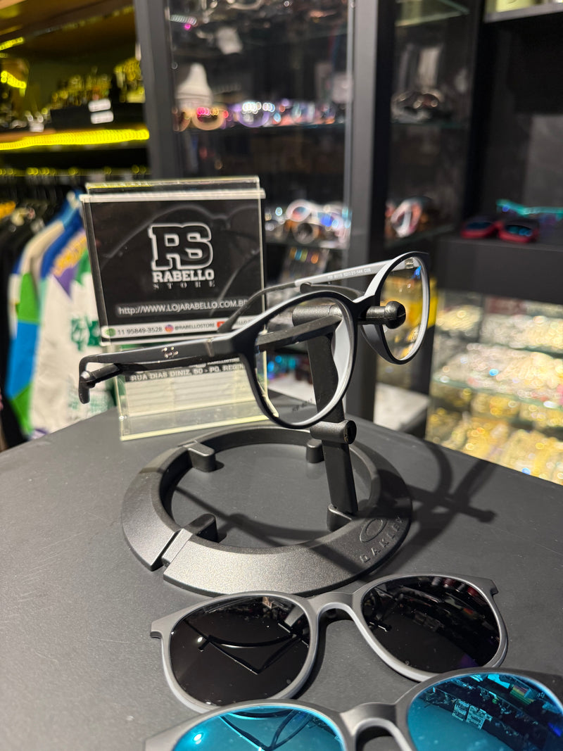 Óculos Rayban Redondo Armação Cinza Preto Clip-On 3 em 1 Multi Cores - Pronta Entrega