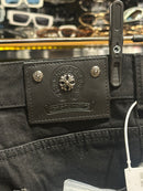 Calça Jeans Preta Chrome Hearts Cruzes Amarelas - Pronta Entrega