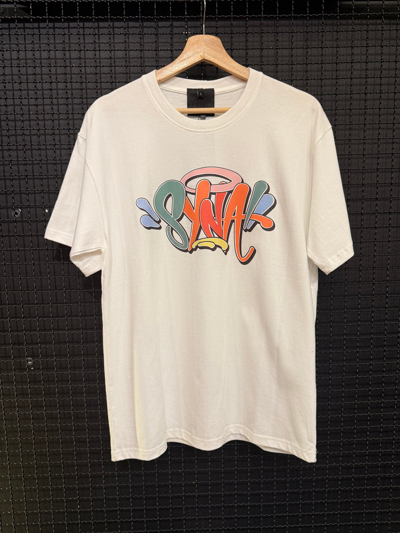 Camiseta Syna Brand Letter White - Pronta Entrega