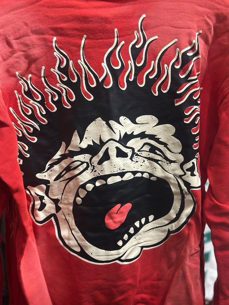 Moletom com Gorro Hellstar Records Scream Boy Vermelho - Pronta Entrega