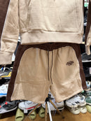 Conjunto Synaworld Pipe Hoodie & Shorts Bege - Pronta Entrega