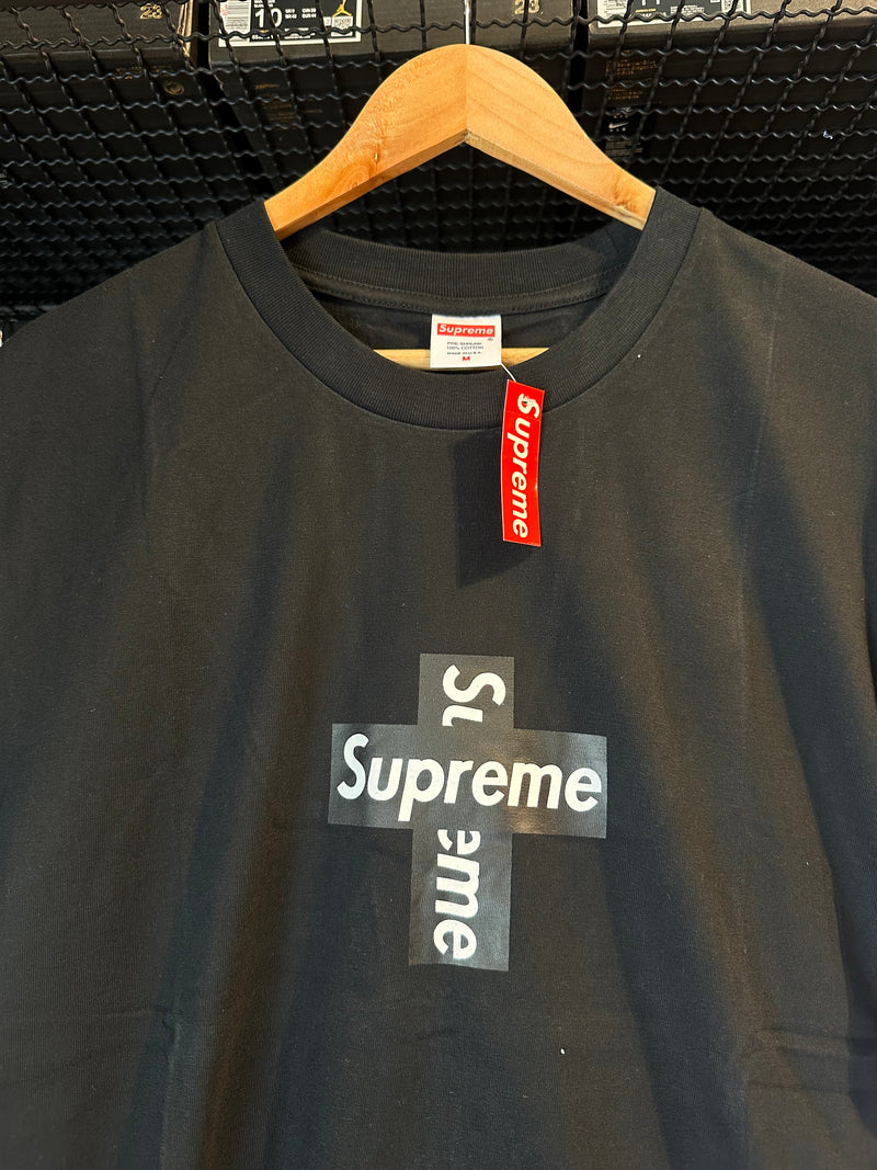 Camiseta Supreme Cross Box Logo Preto - Pronta Entrega