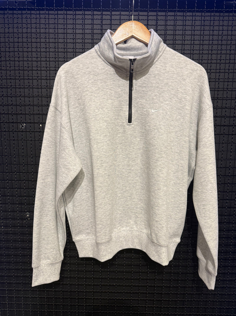 Jaqueta Nike Solo Swoosh 1/4-Zip Cinza - Pronta Entrega