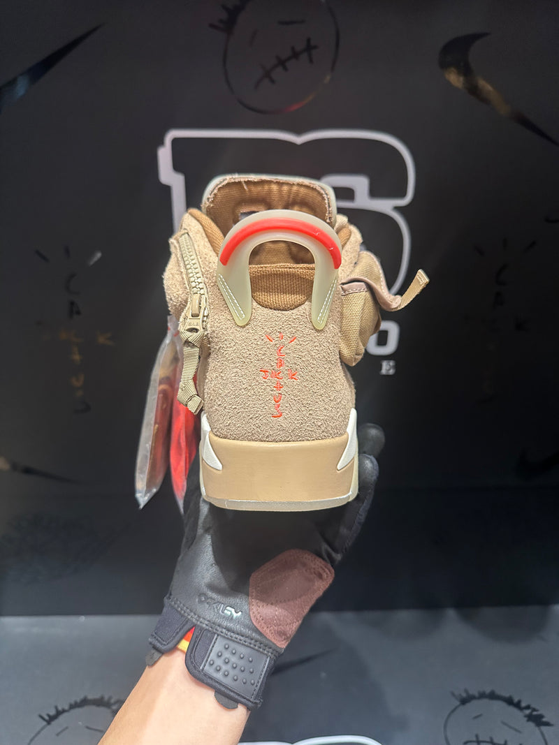 Tênis Nike Air Jordan 6 Retro X Travis Scott British Khaki - Pronta Entrega