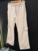 Calça Cargo Sarja Creme Sem punho - Pronta Entrega