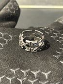 Anel Prata Off-White Ajustável - Pronta Entrega